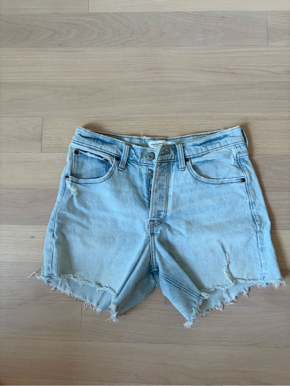 Abercrombie & Fitch Light Blue Denim Cutoff Shorts